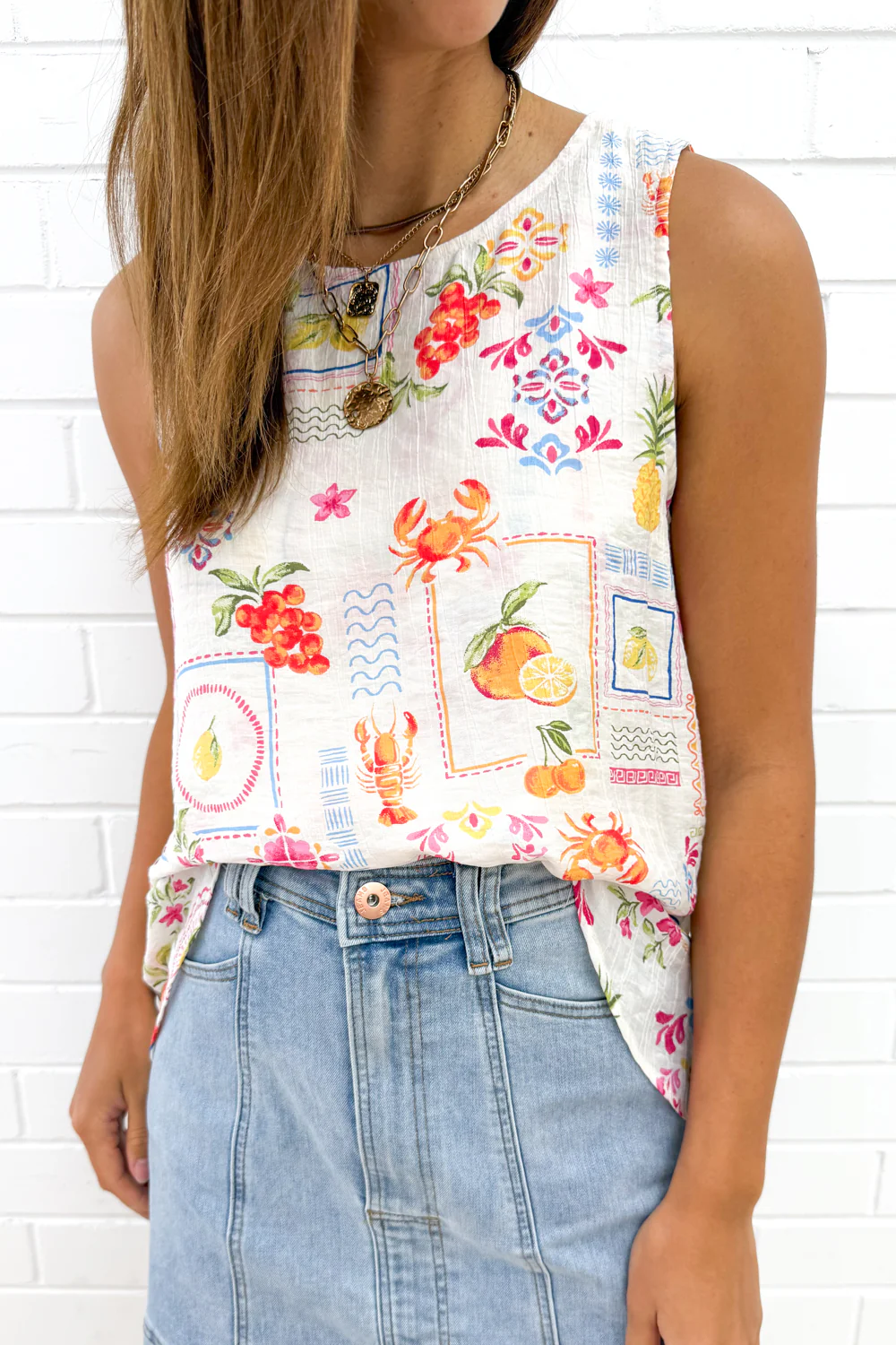 Jordyn Top - White Multi - Image 10