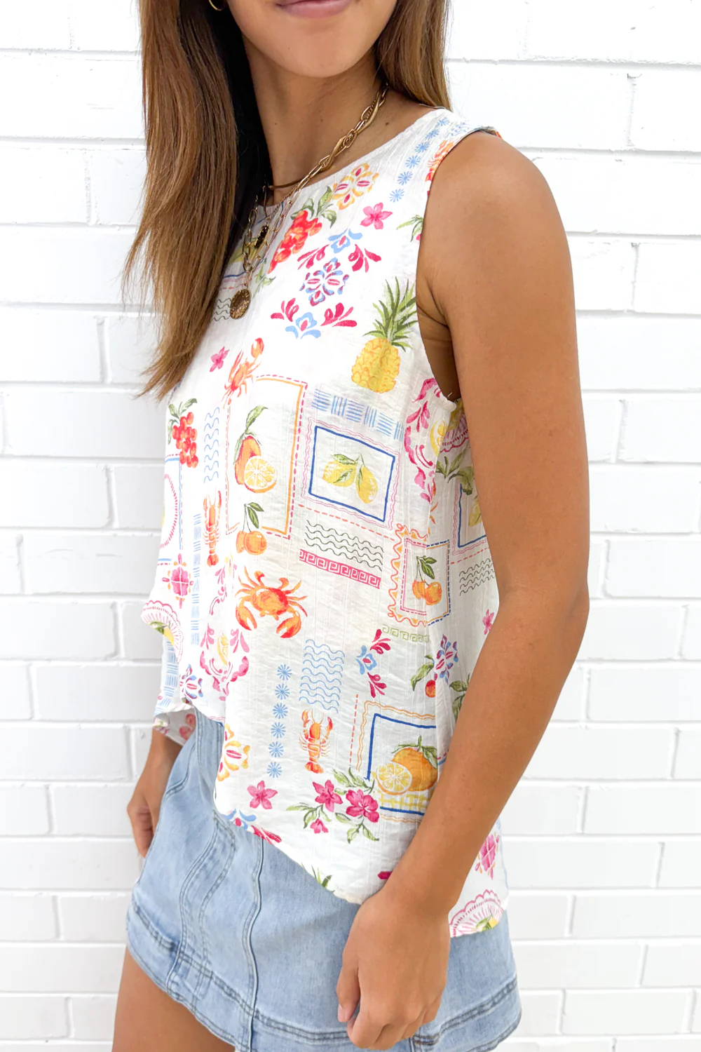 Jordyn Top - White Multi - Image 7