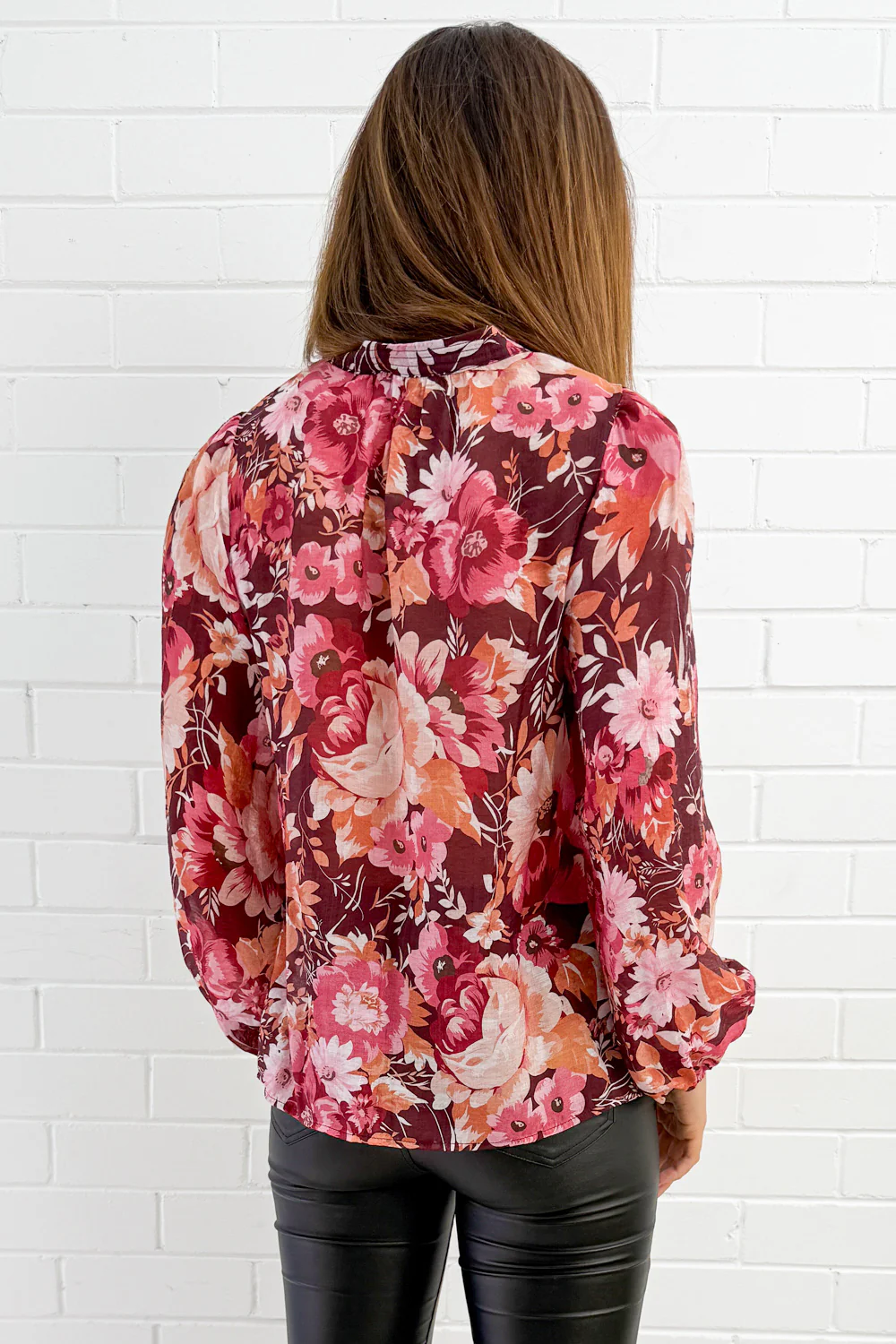 Judy Shirt - Burgundy Floral - Image 16