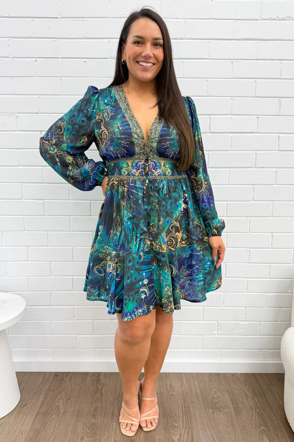 Jules Dress - Emerald Navy - Image 6