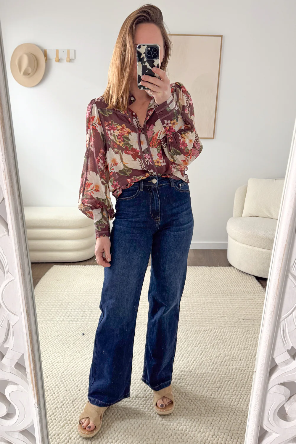 Julie Shirt - Burgundy Floral - Image 20