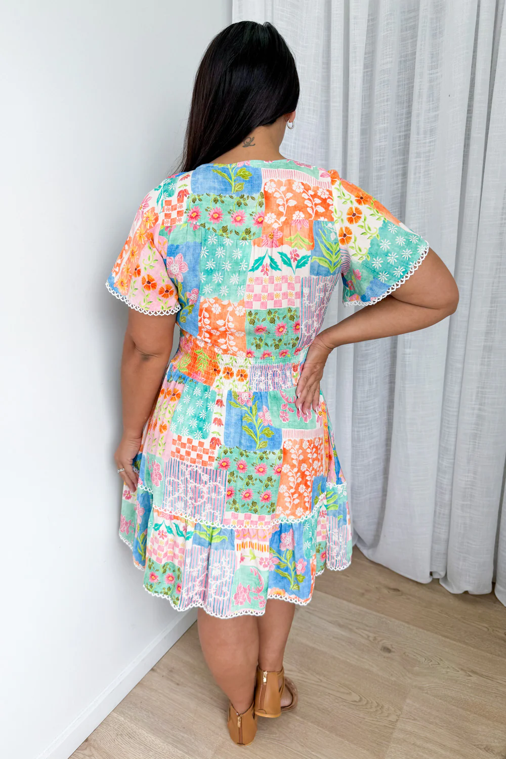 Juniper Skies Dress - Patchwork Floral - Image 7