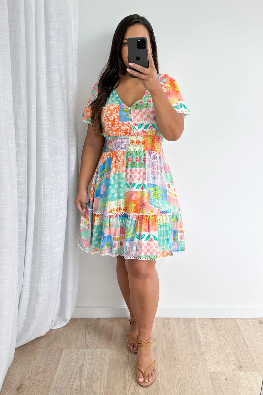 Juniper Skies Dress - Patchwork Floral - Image 8