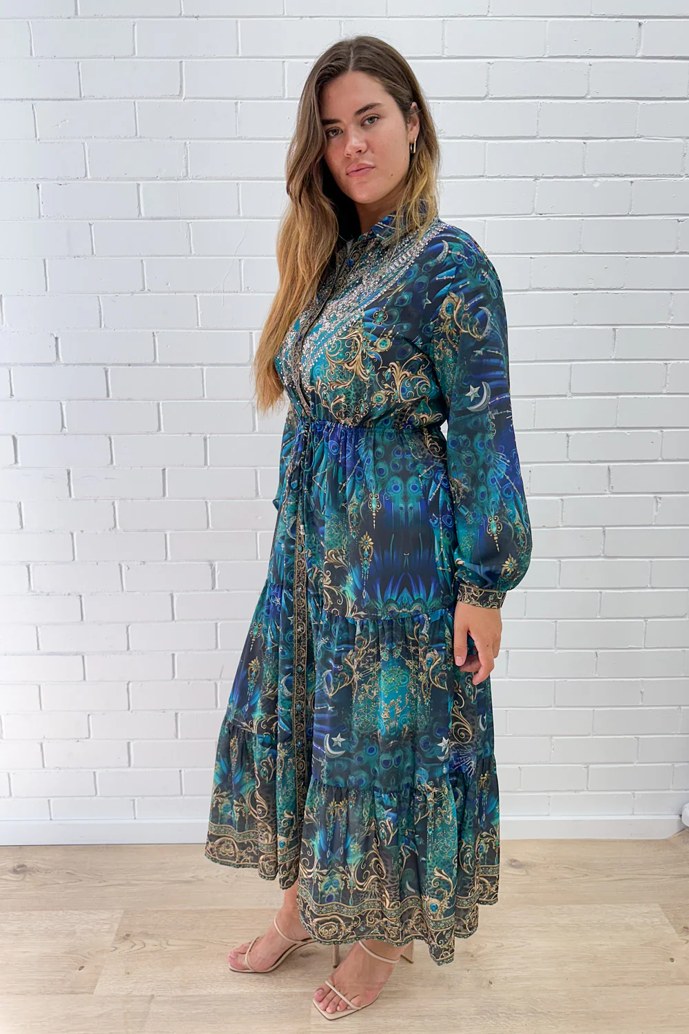 Kalina Dress - Emerald Navy - Image 11