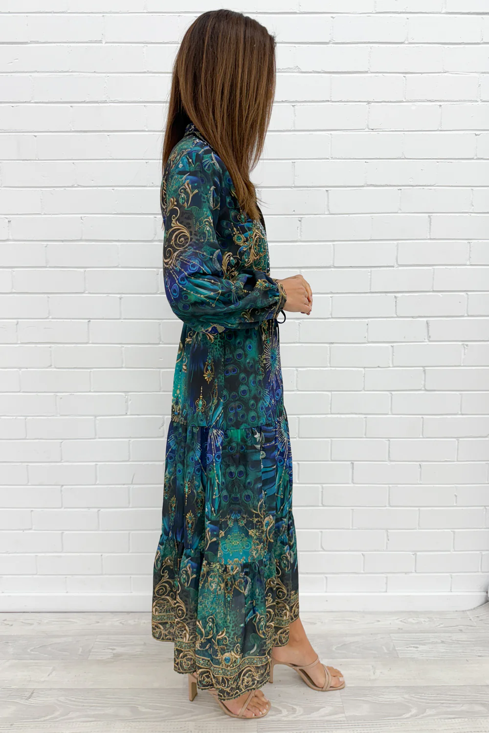 Kalina Dress - Emerald Navy - Image 3