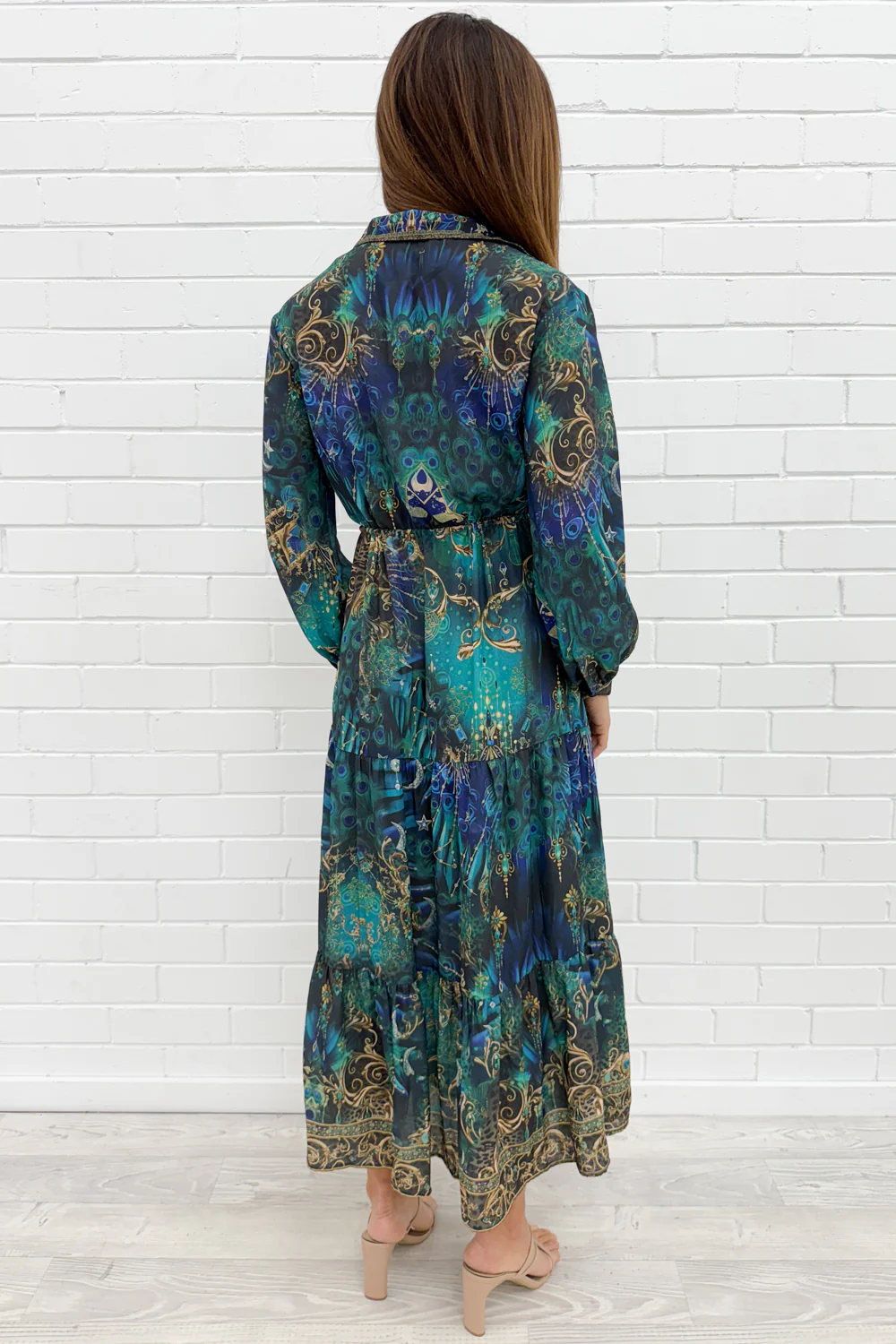 Kalina Dress - Emerald Navy - Image 4