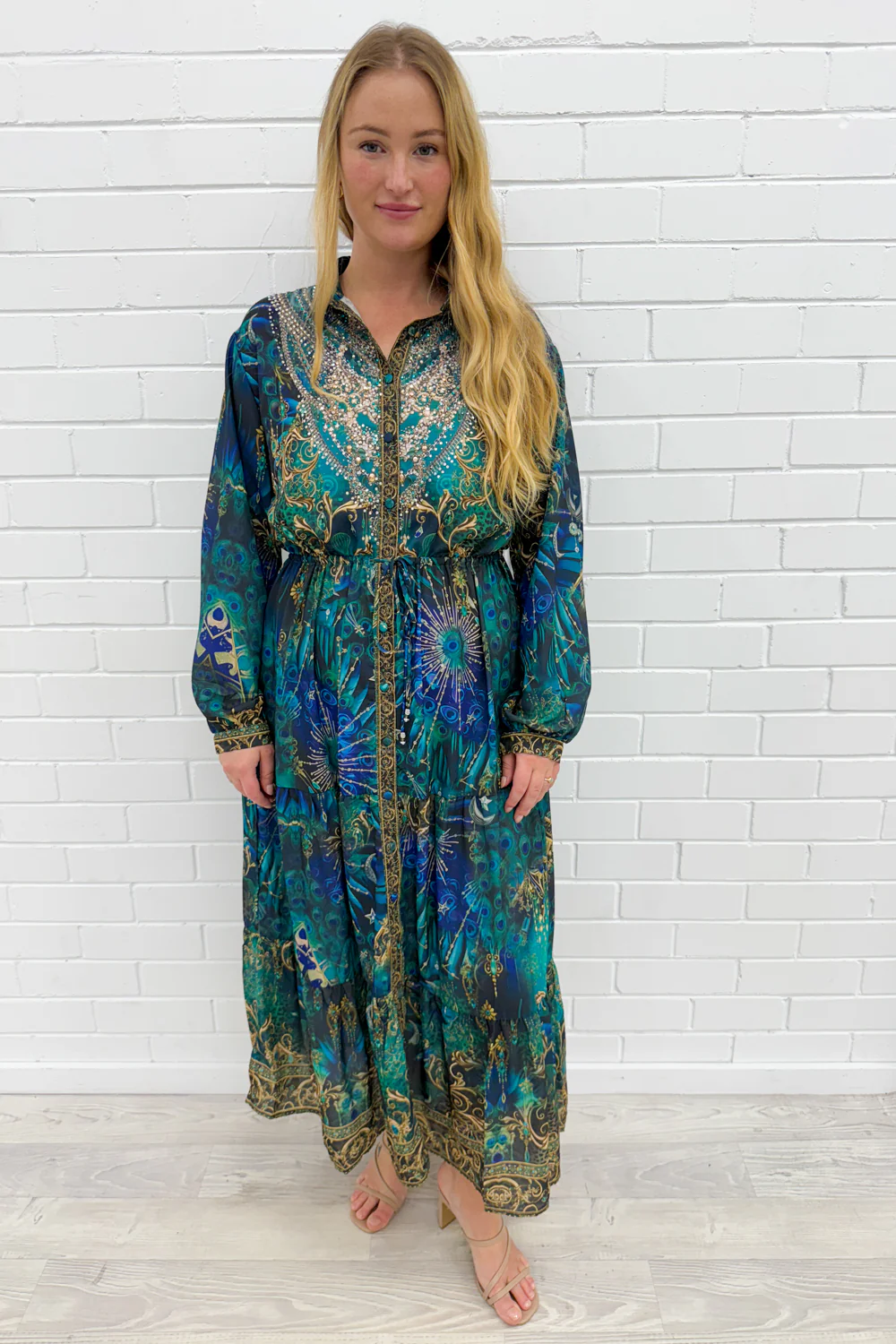 Kalina Dress - Emerald Navy - Image 6