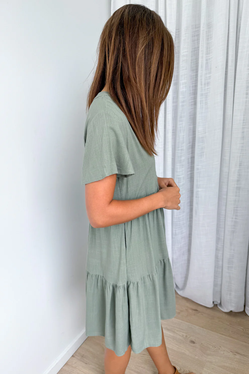 Kate Dress - Pale Khaki - Image 5