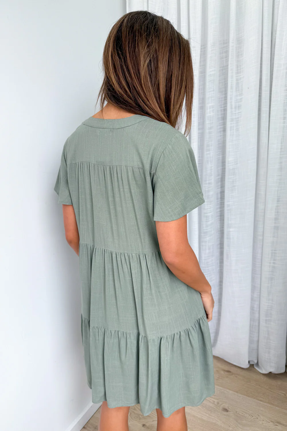 Kate Dress - Pale Khaki - Image 6