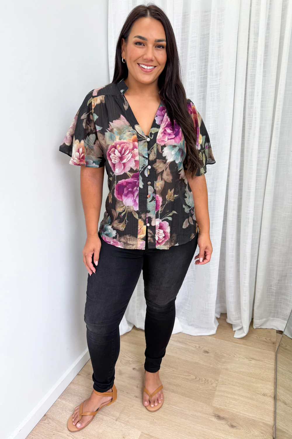 Keeley Blouse - Noir Bloom - Image 10