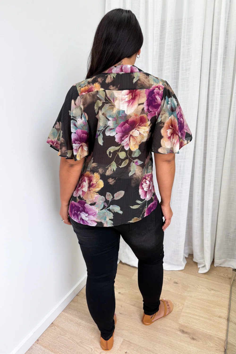 Keeley Blouse - Noir Bloom - Image 12