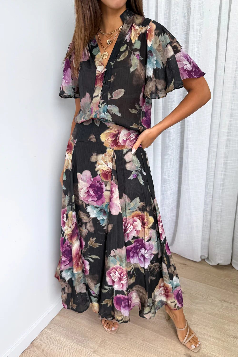 Keeley Blouse - Noir Bloom - Image 3