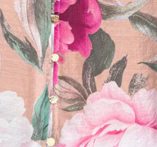 Keeley Blouse - Peach Magenta Bloom - Image 13