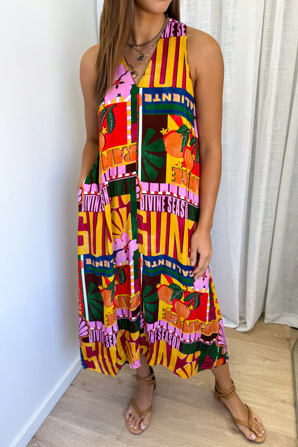 Kelis Dress - Orange Caliente - Image 3
