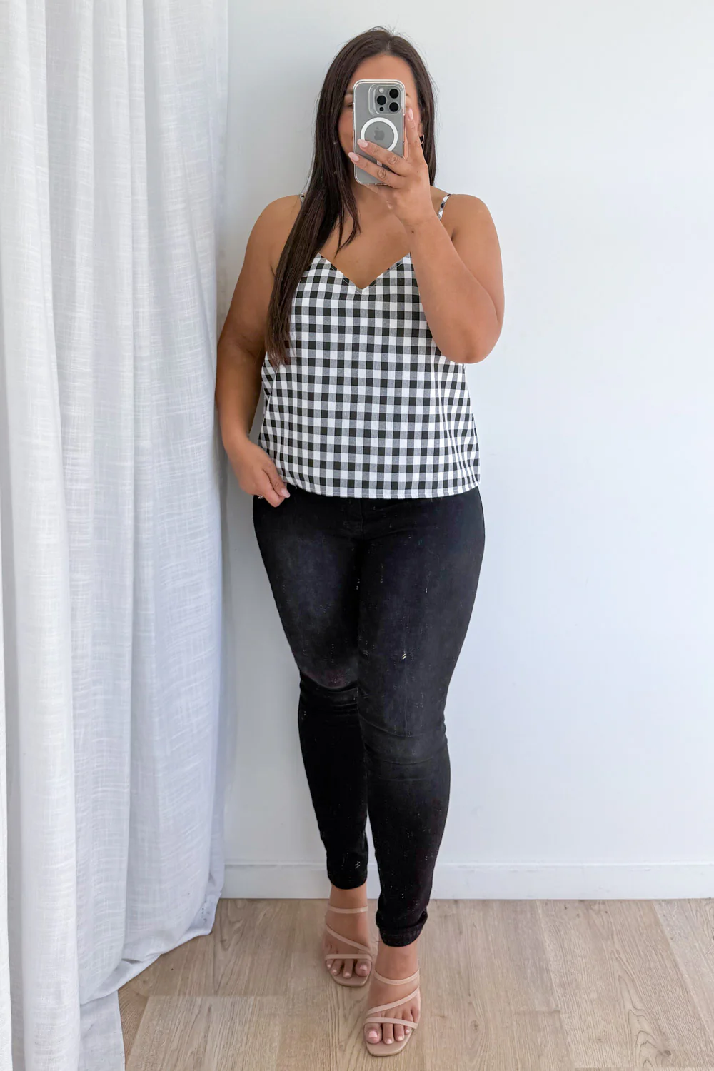 Kelsea Cami - Black Gingham - Image 12