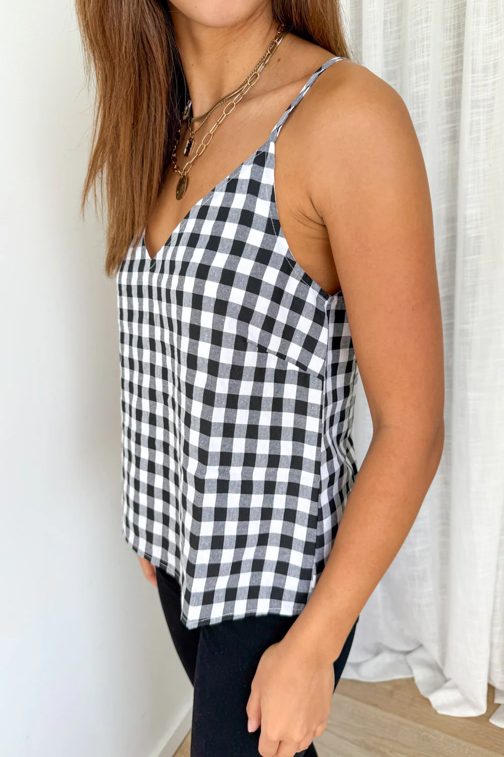 Kelsea Cami - Black Gingham - Image 4