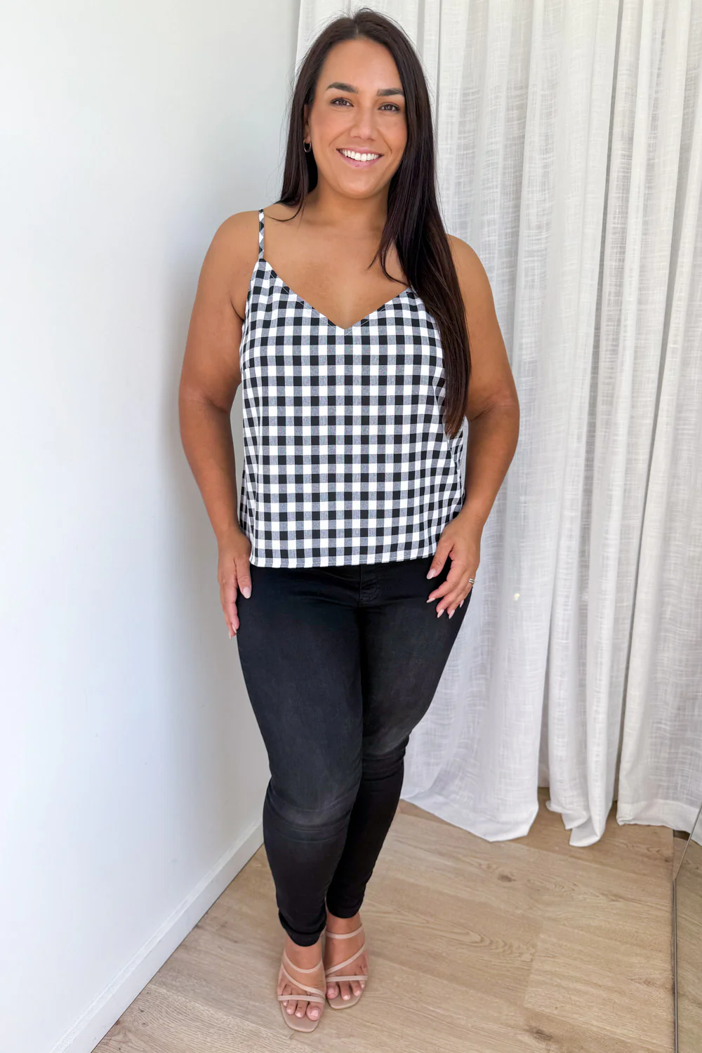 Kelsea Cami - Black Gingham - Image 9