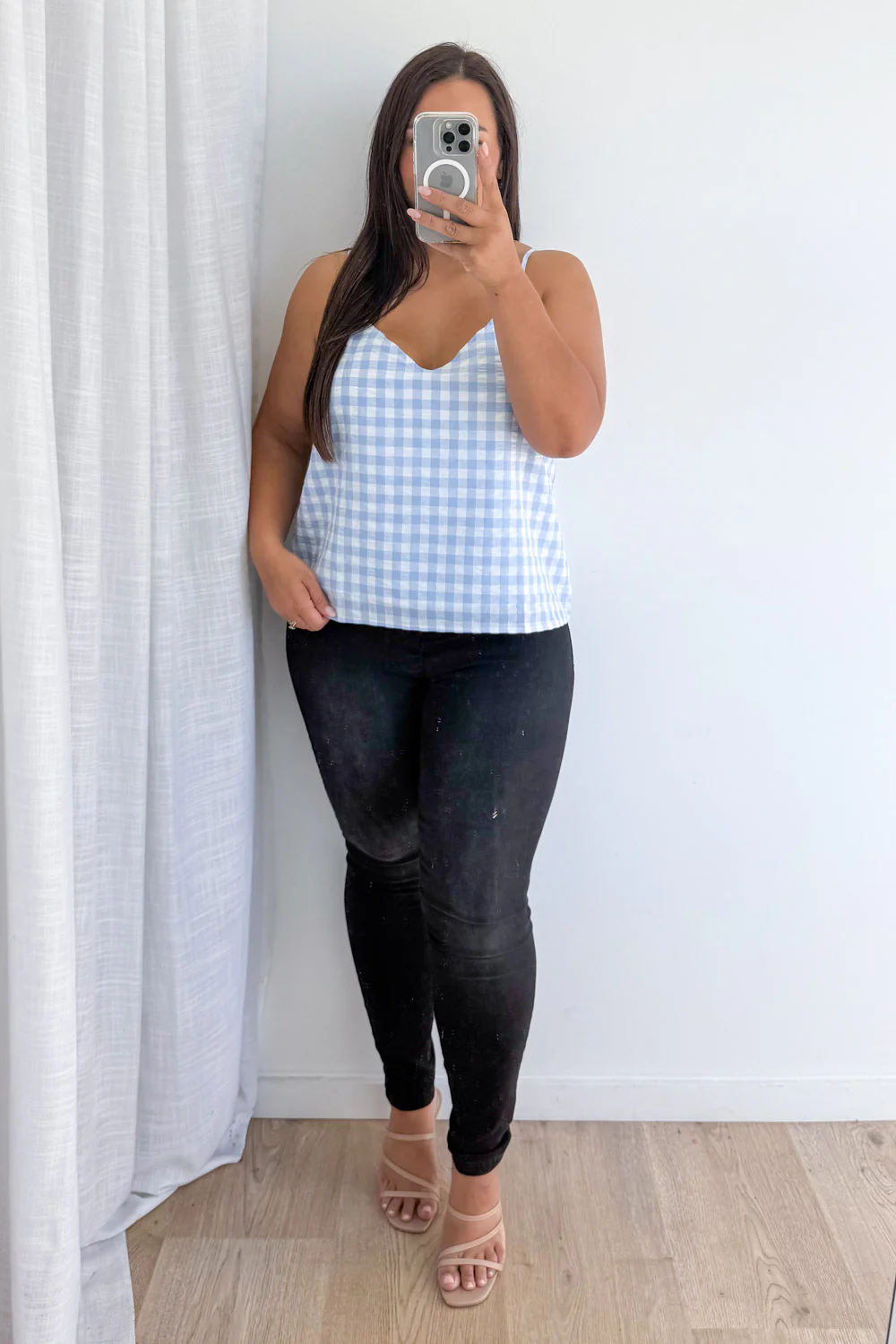 Kelsea Cami - Blue Gingham - Image 13