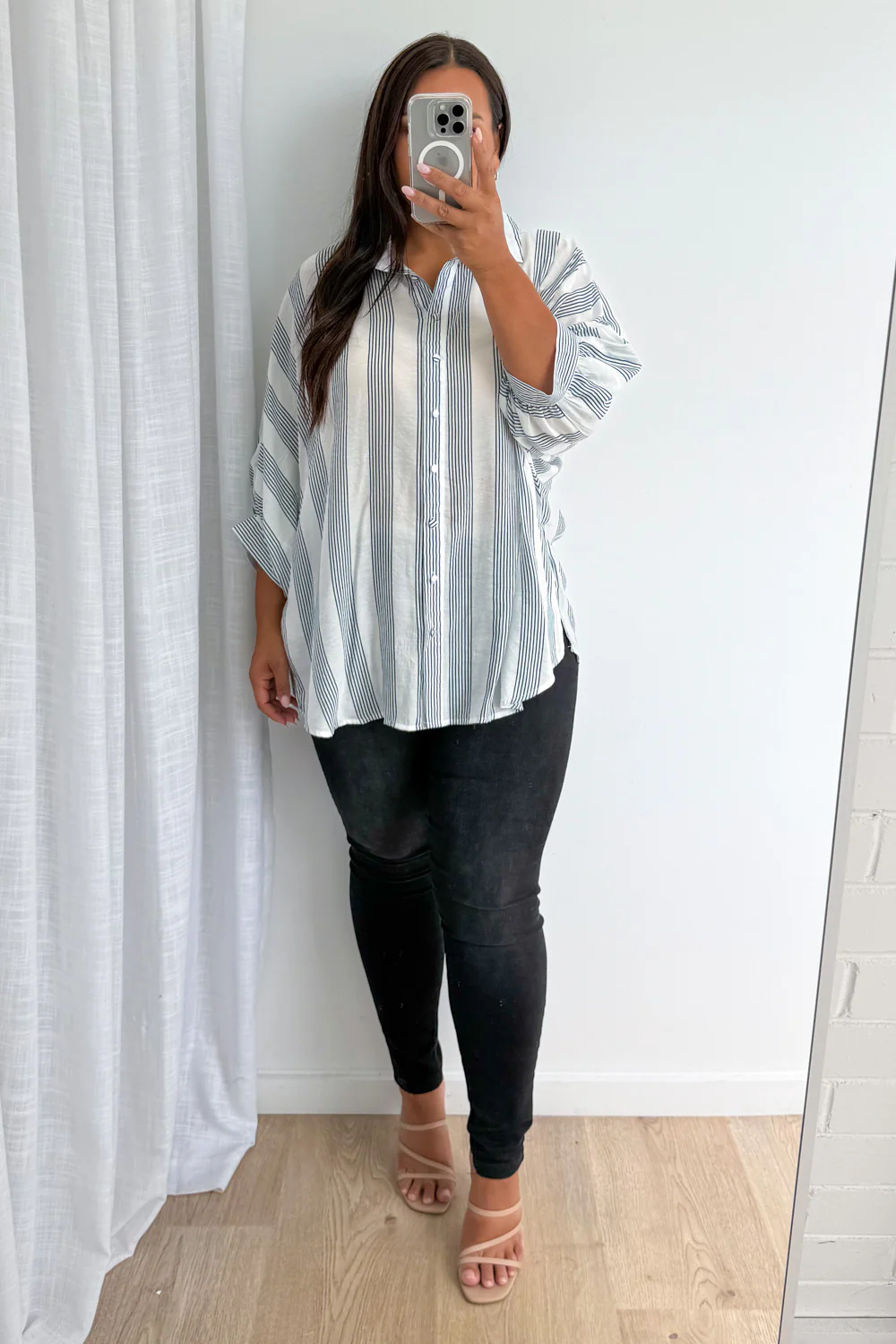 Kennedy Shirt - Blue White Stripe - Image 12