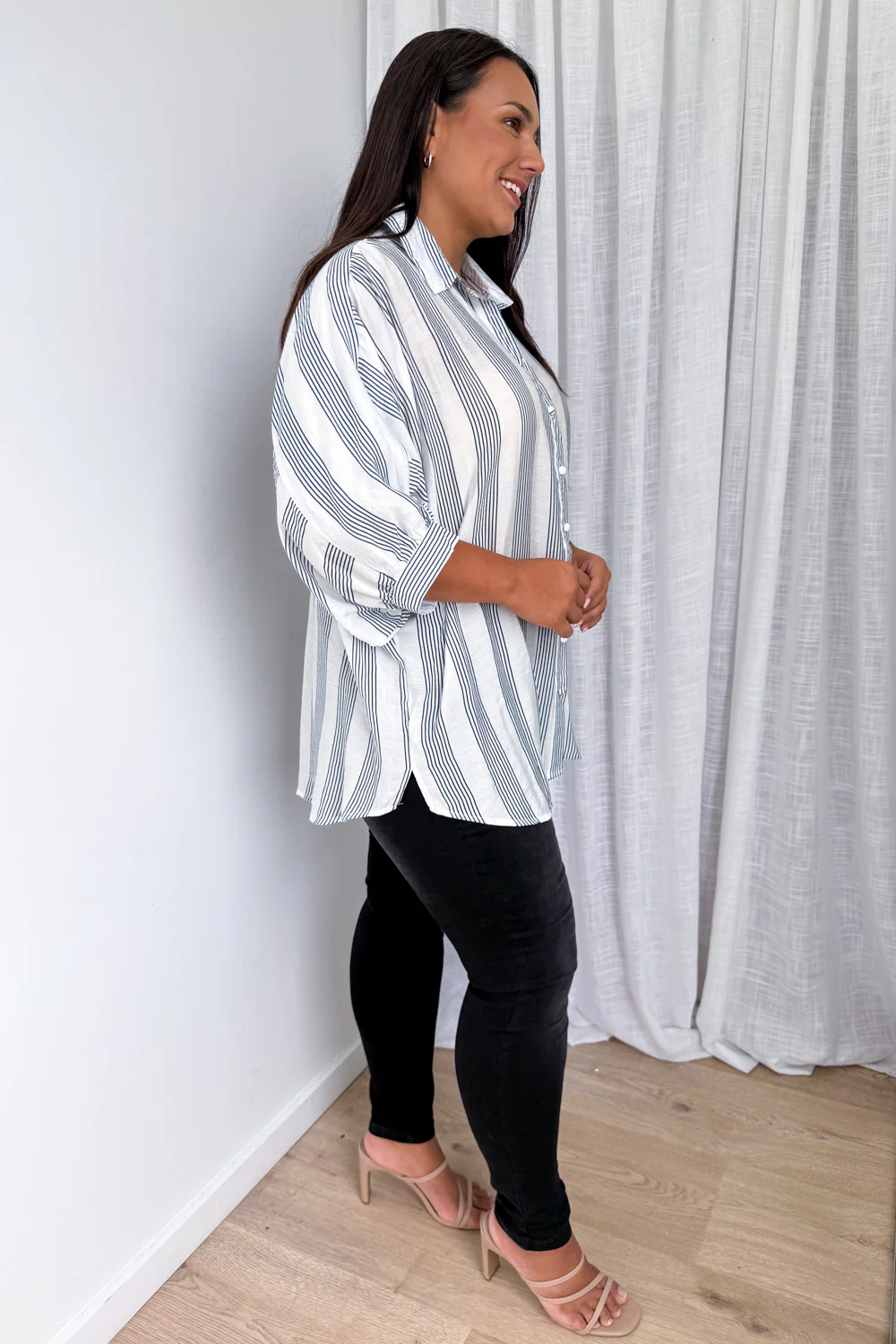 Kennedy Shirt - Blue White Stripe - Image 14