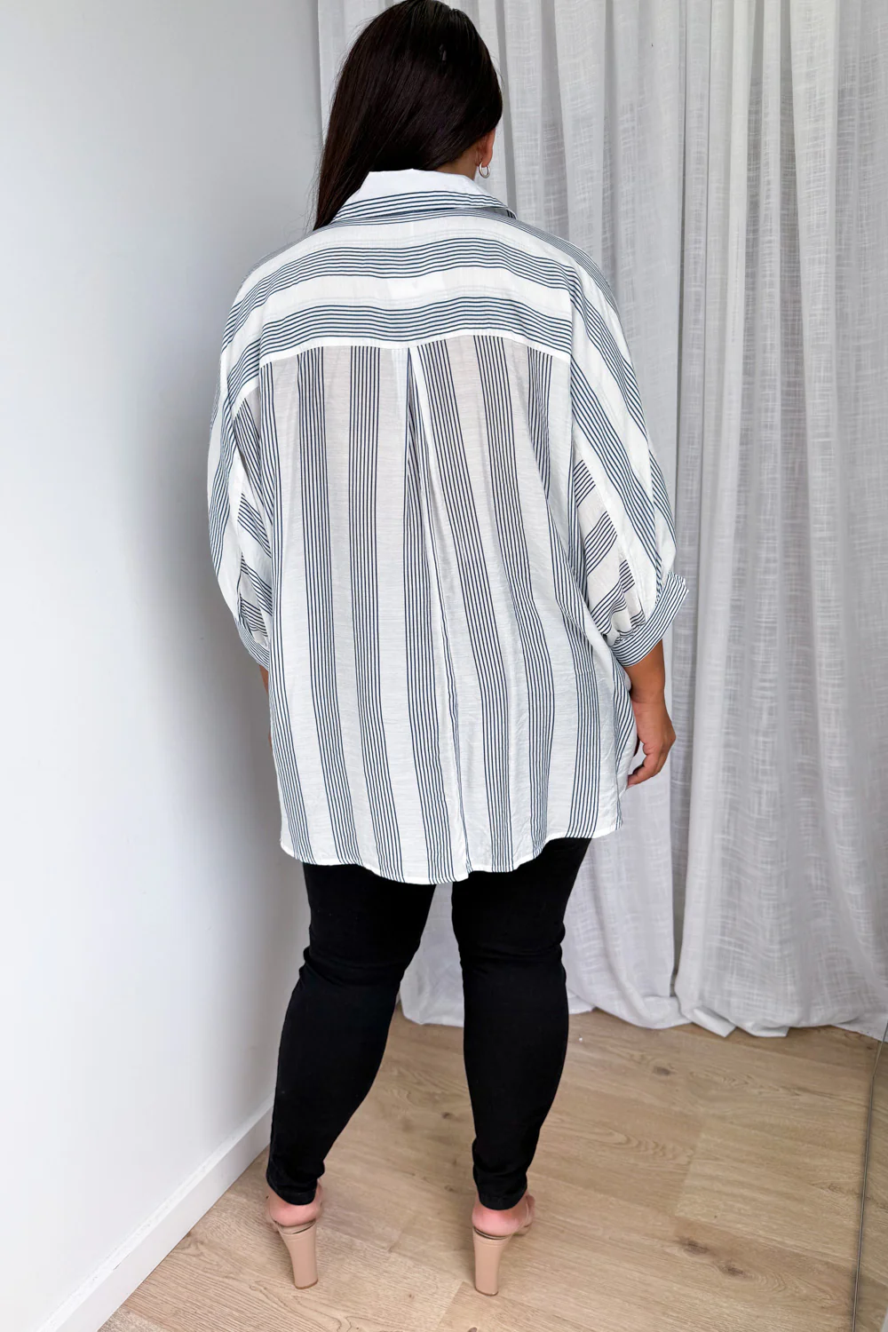 Kennedy Shirt - Blue White Stripe - Image 15