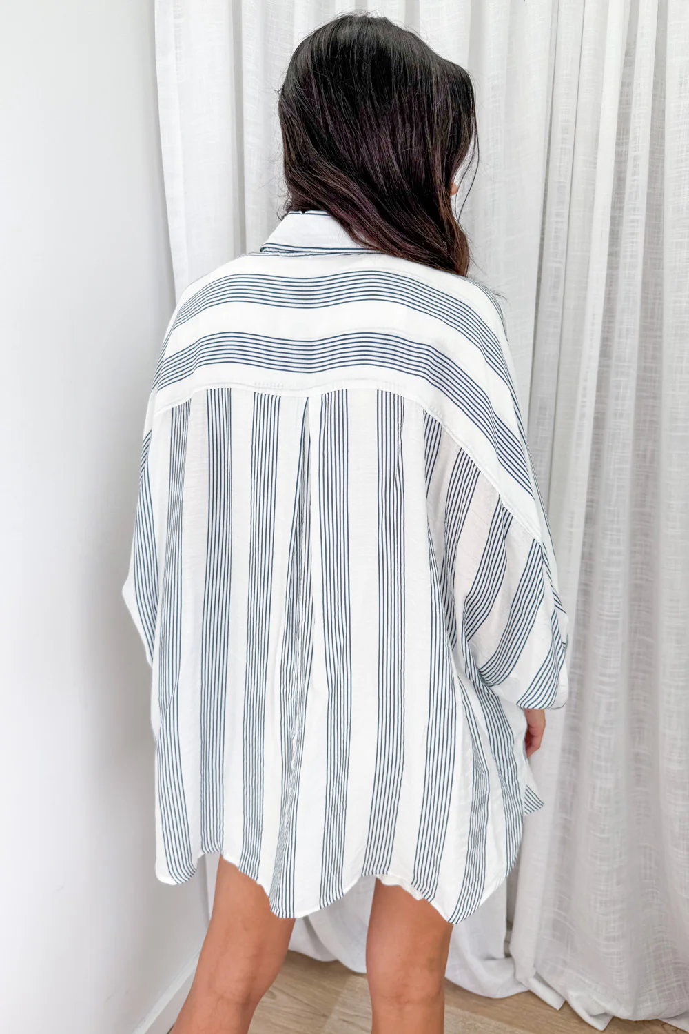 Kennedy Shirt - Blue White Stripe - Image 8