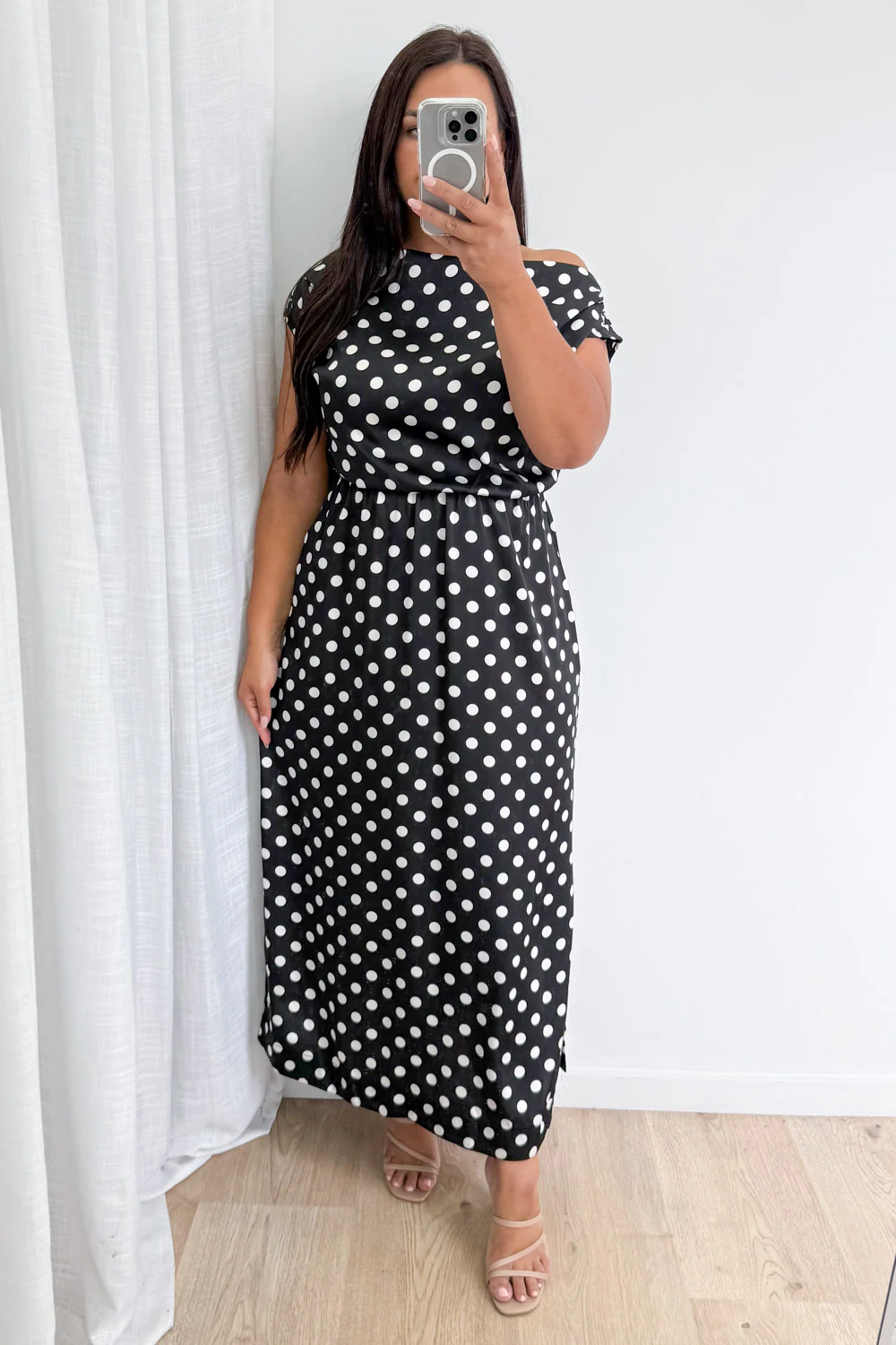 Kensington Eve Dress - Black White Spot - Image 11