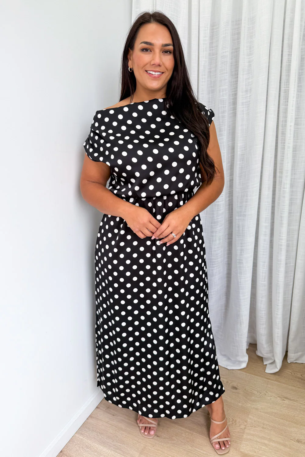 Kensington Eve Dress - Black White Spot - Image 12