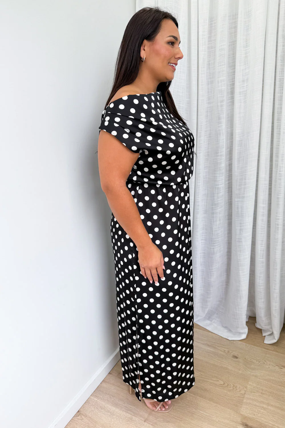 Kensington Eve Dress - Black White Spot - Image 13
