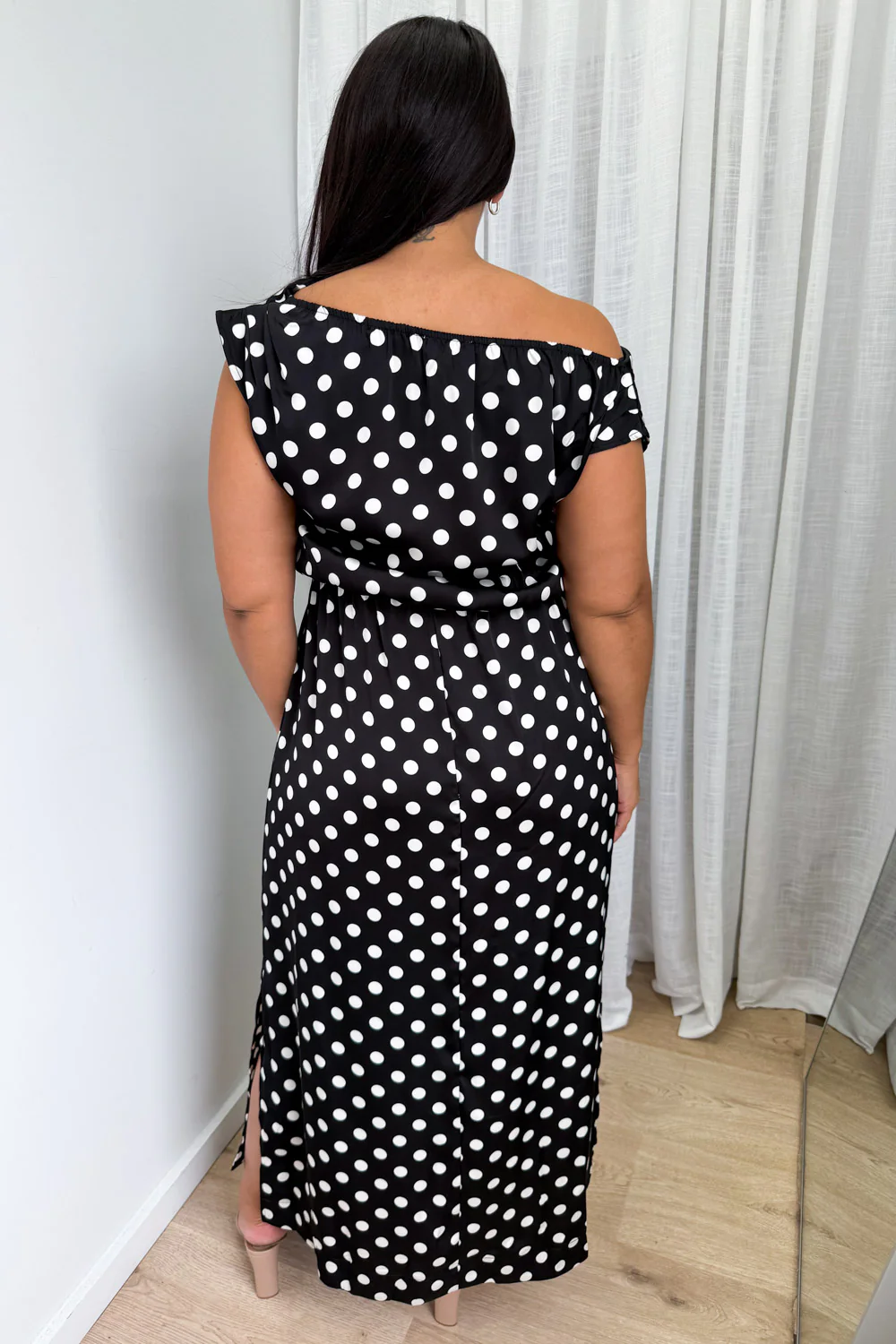 Kensington Eve Dress - Black White Spot - Image 14