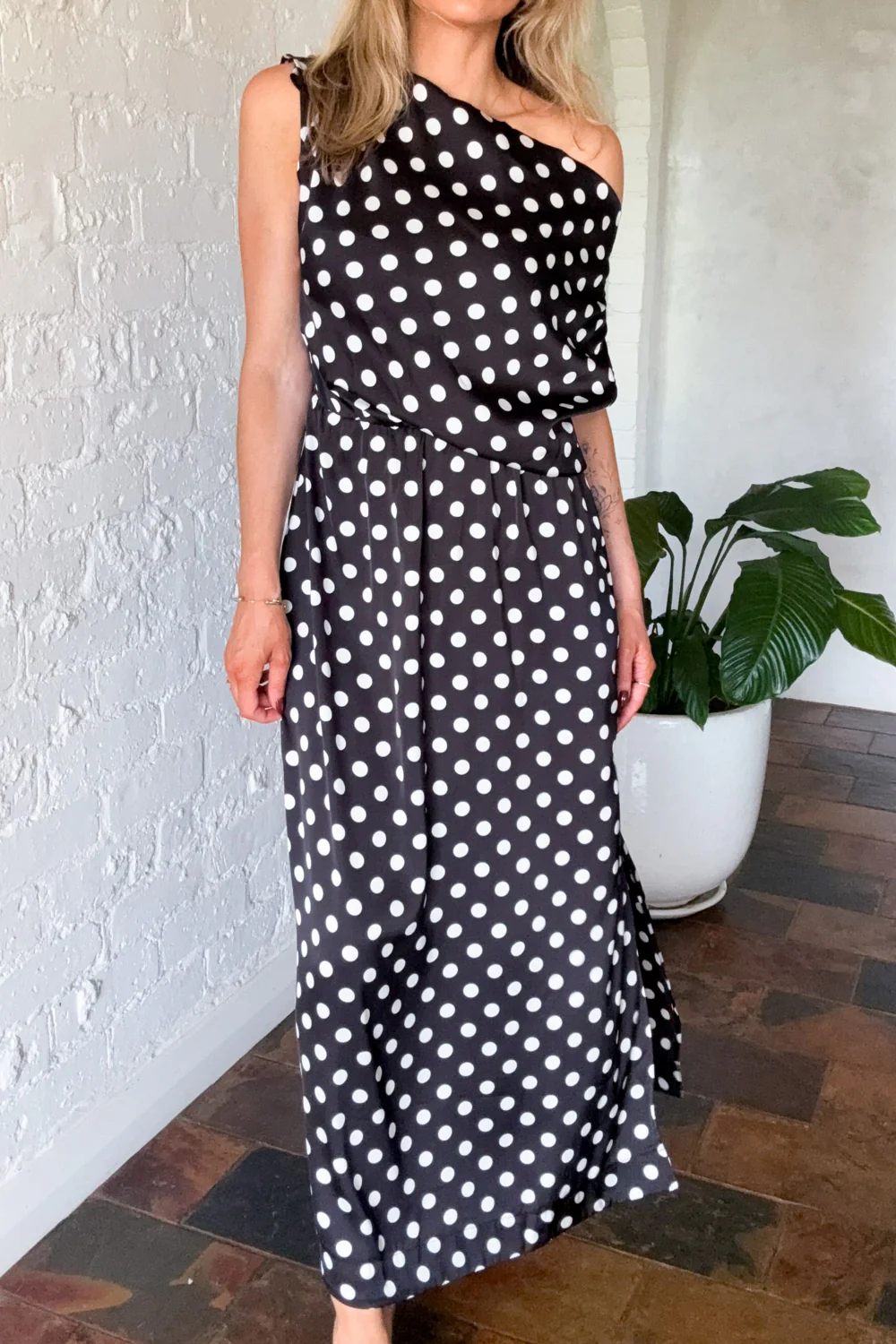 Kensington Eve Dress - Black White Spot - Image 4