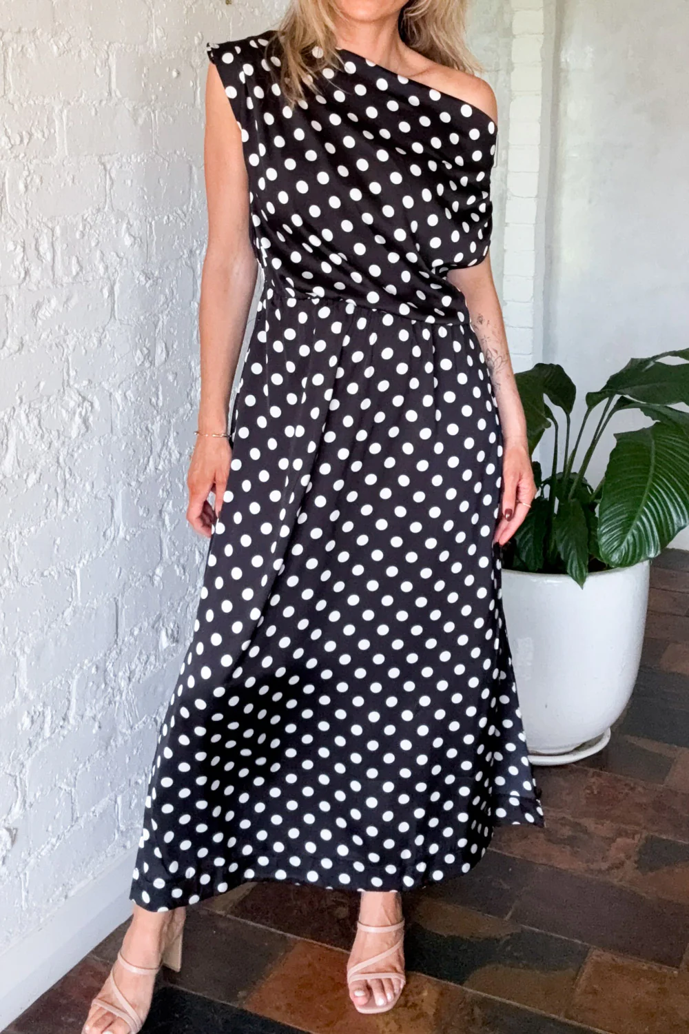Kensington Eve Dress - Black White Spot - Image 6