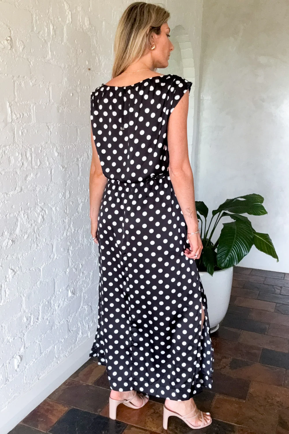 Kensington Eve Dress - Black White Spot - Image 7