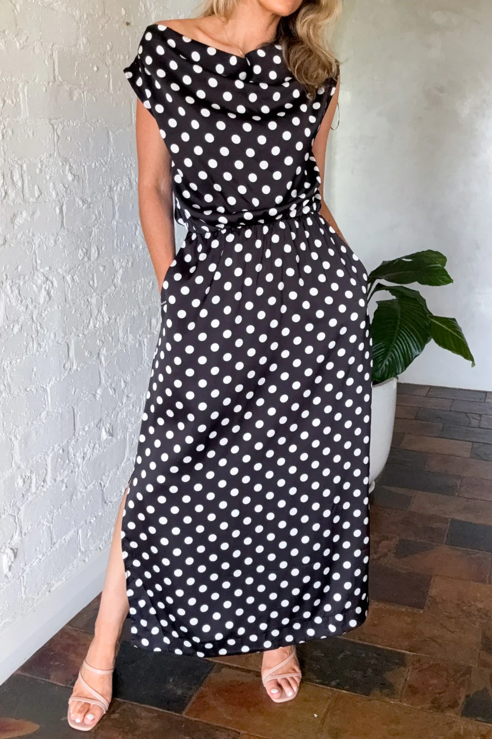 Kensington Eve Dress - Black White Spot - Image 9