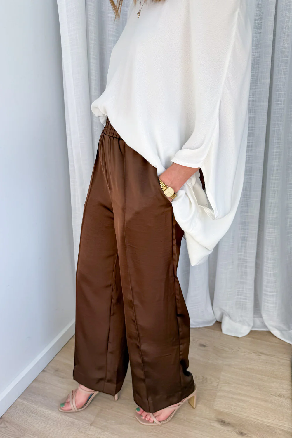 Kim Pants Petite - Chocolate - Image 4