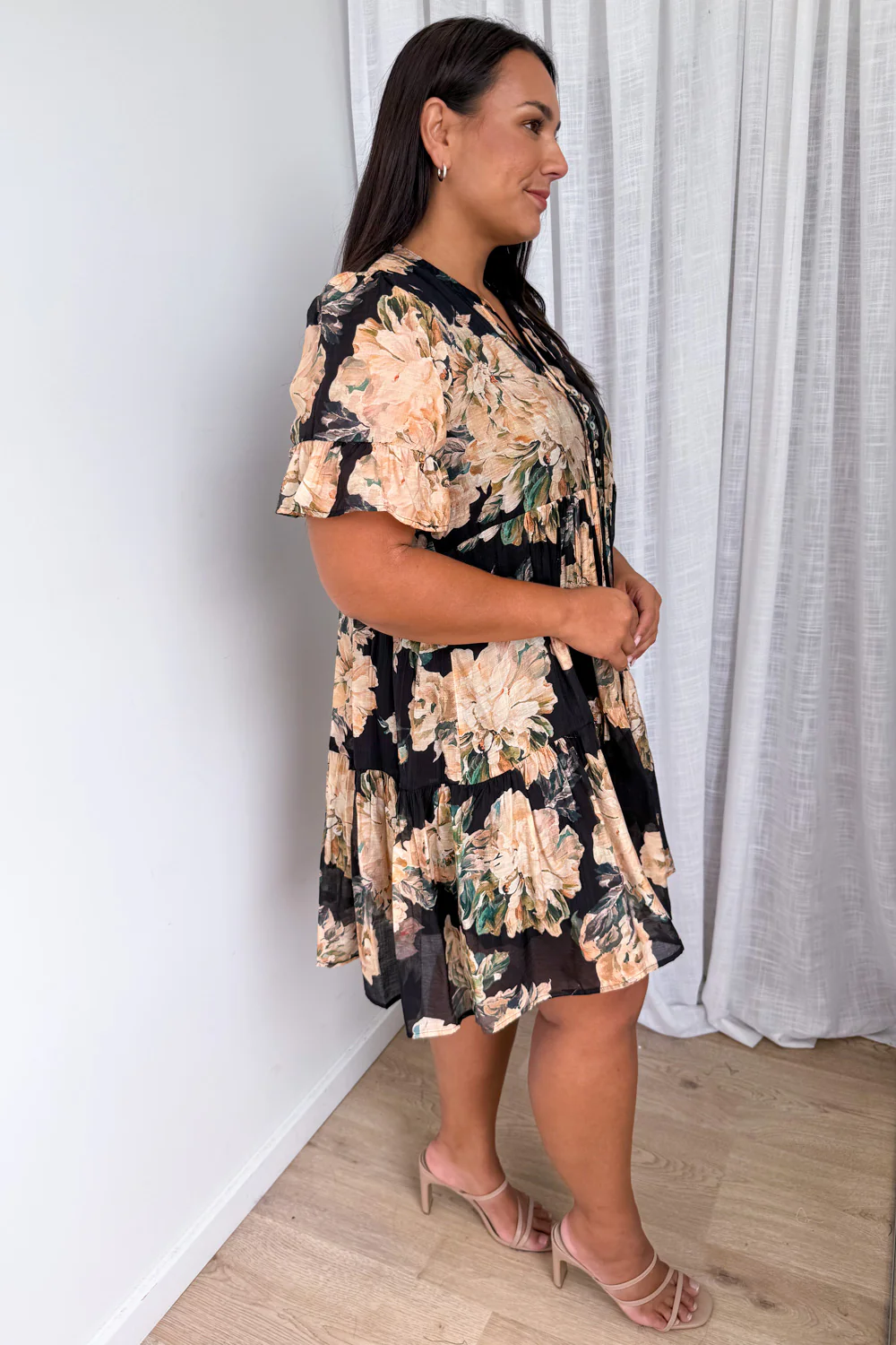 Kirstin Dress - Black Floral - Image 10