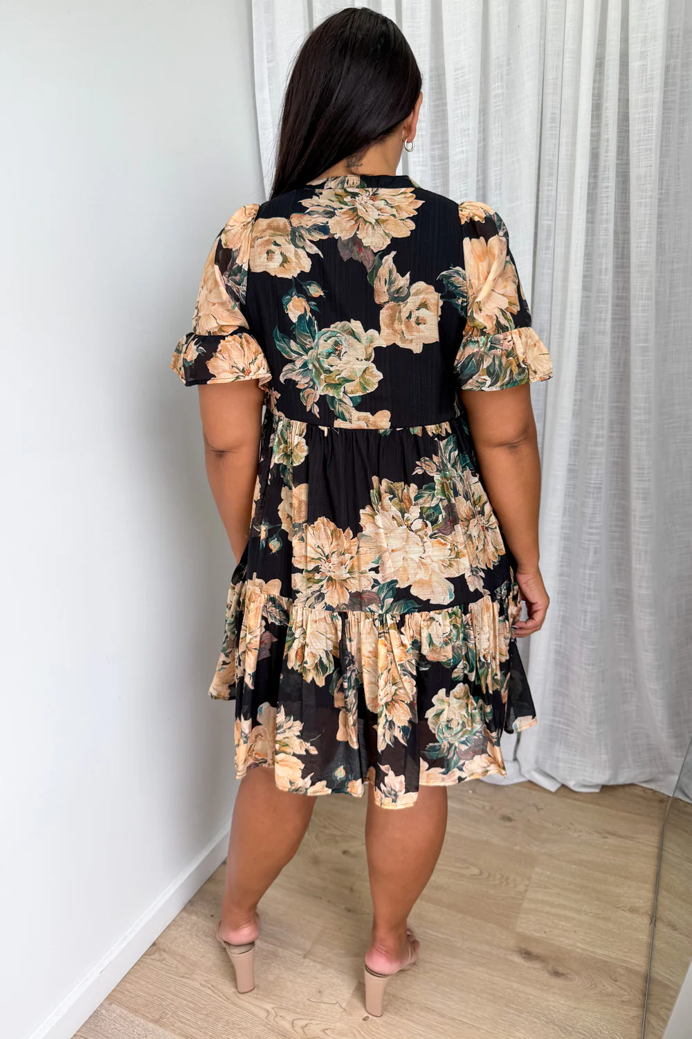 Kirstin Dress - Black Floral - Image 11