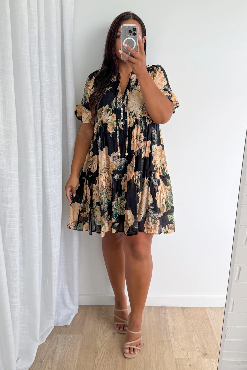 Kirstin Dress - Black Floral - Image 12