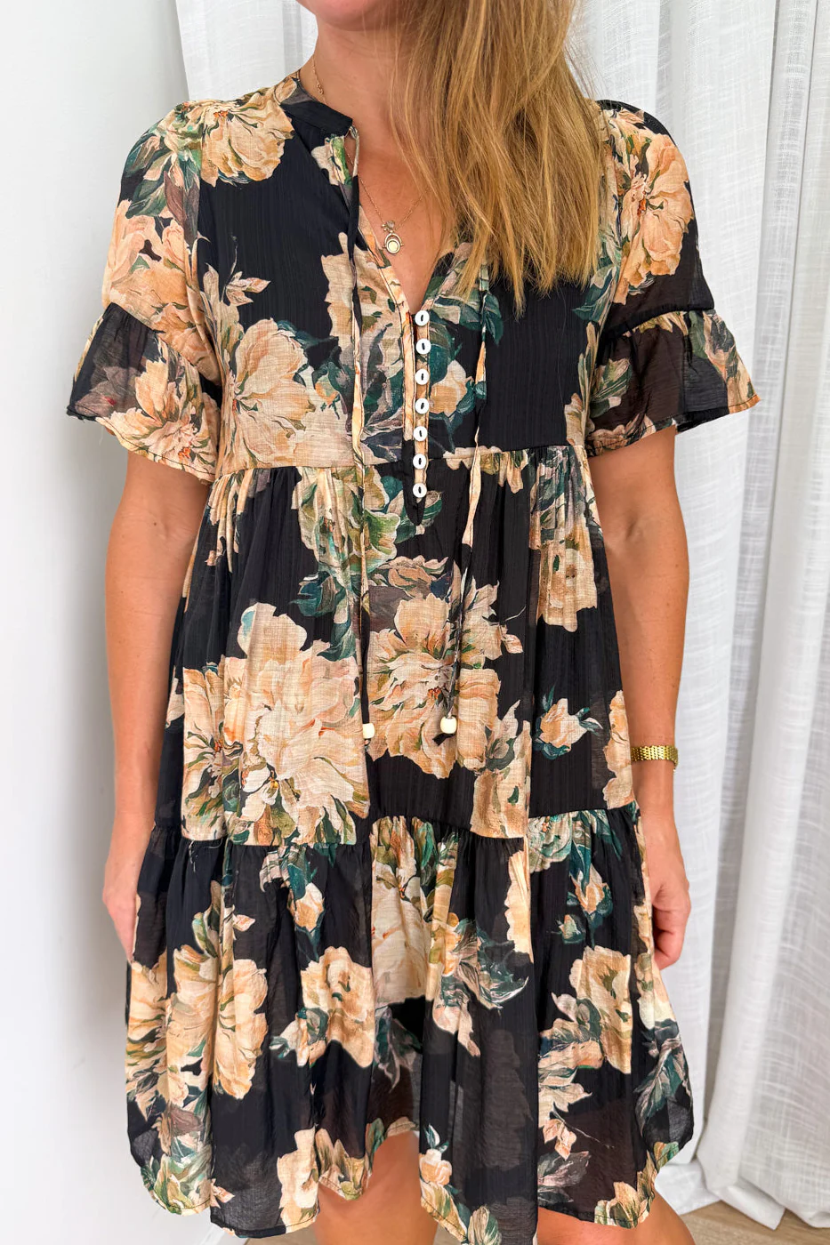 Kirstin Dress - Black Floral - Image 2