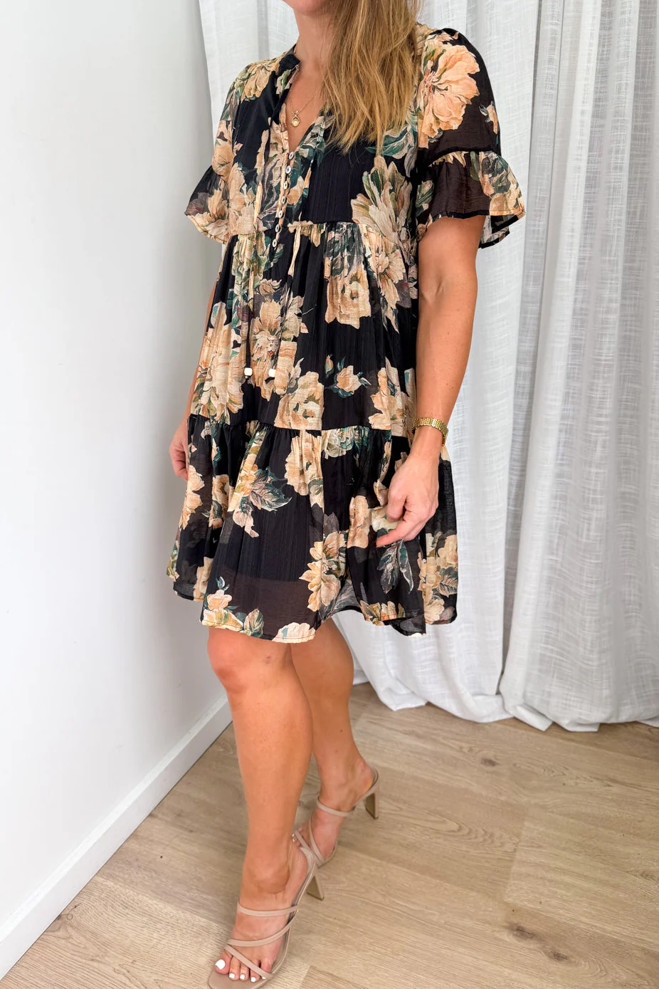 Kirstin Dress - Black Floral - Image 4