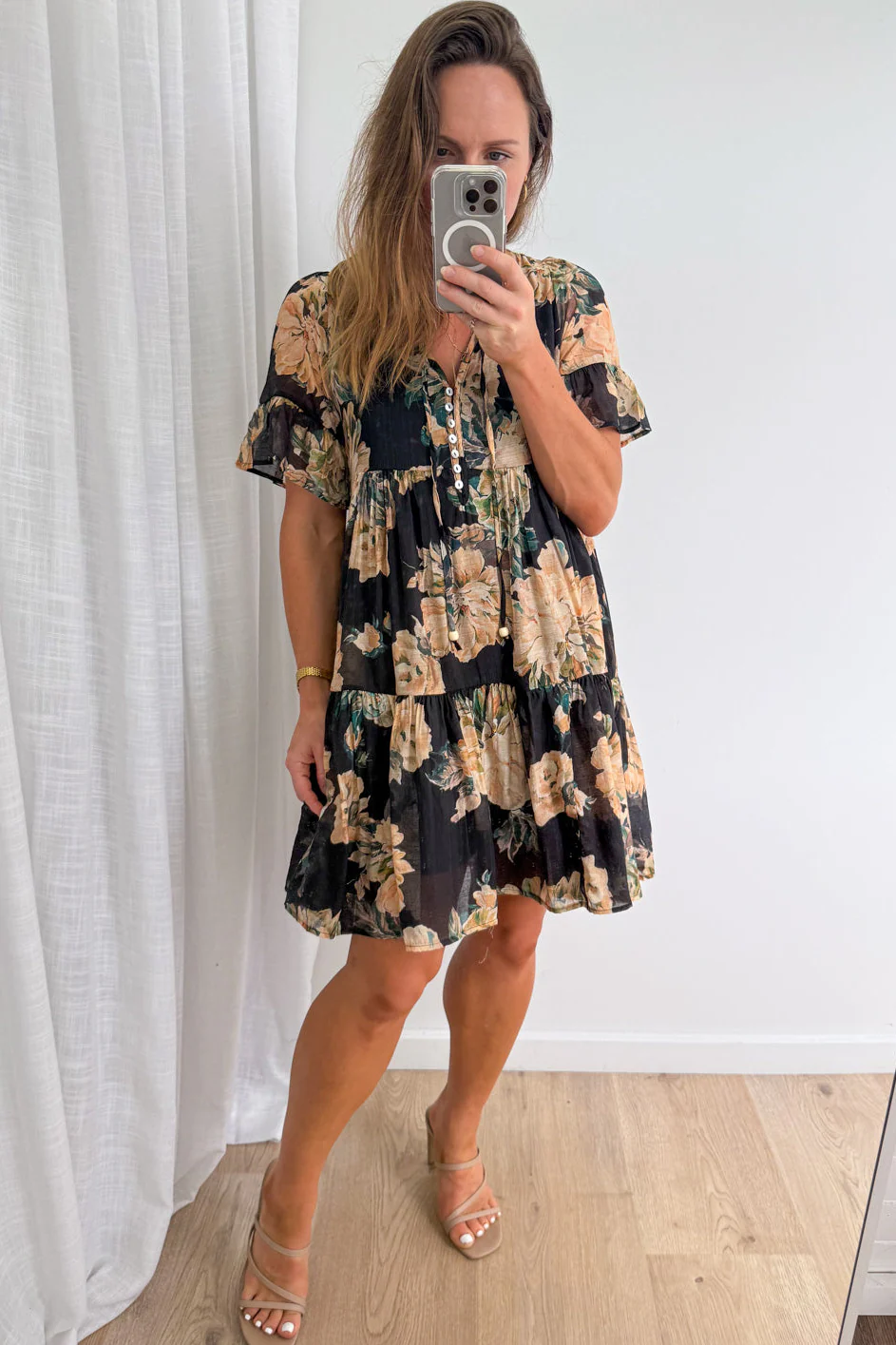 Kirstin Dress - Black Floral - Image 7
