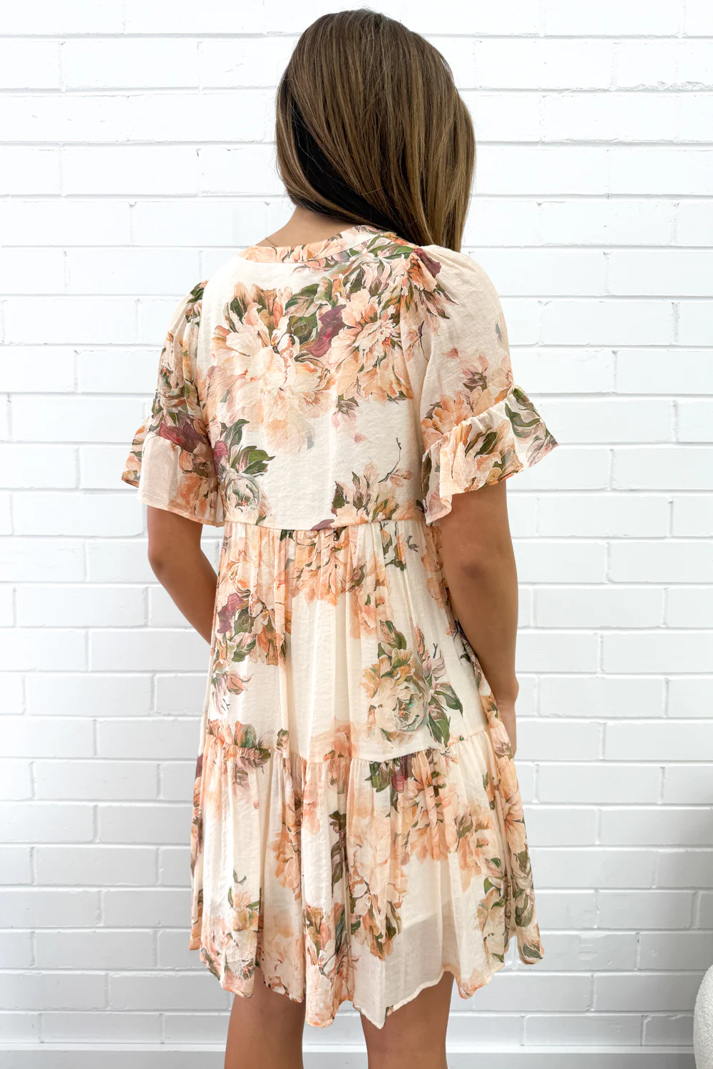 Kirstin Dress - Peach Floral - Image 6