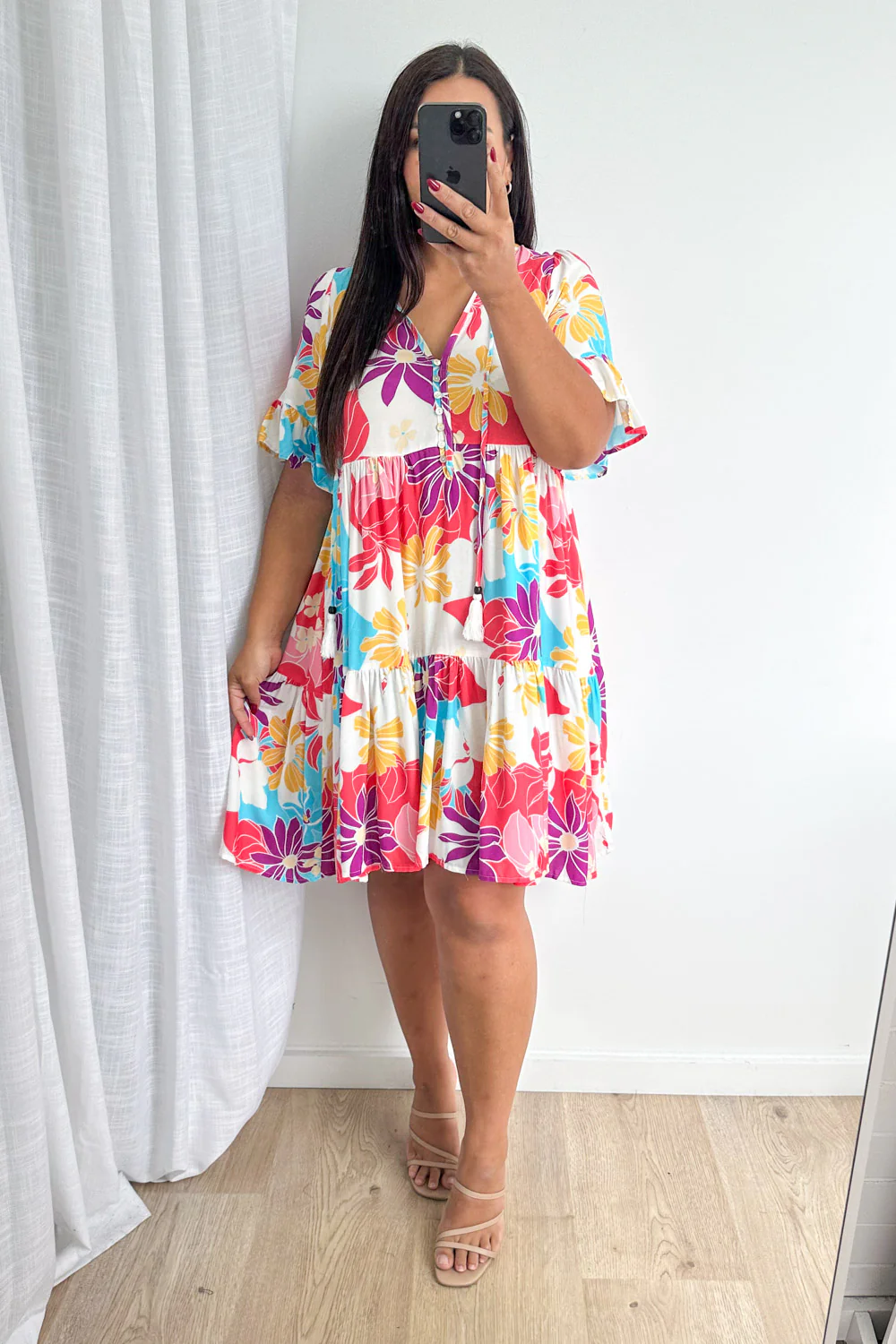 Kirsty Dress - Hot Pink Multi Tropic - Image 14