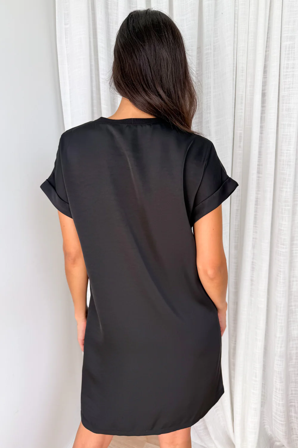 Kourtney T-Shirt Dress - Black - Image 5