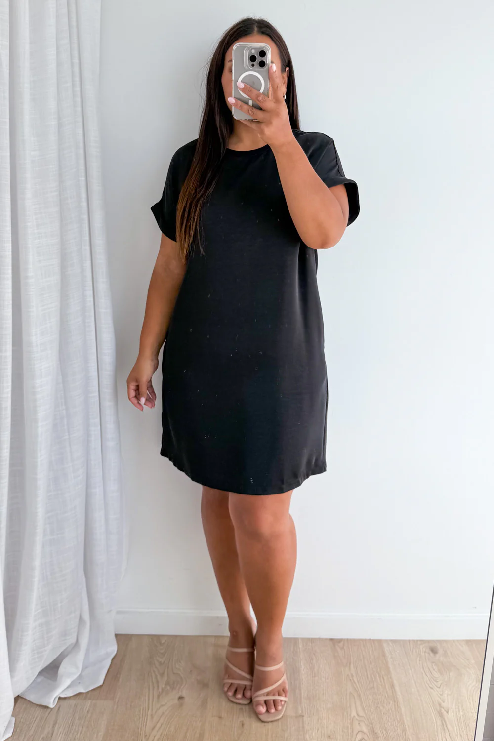 Kourtney T-Shirt Dress - Black - Image 6