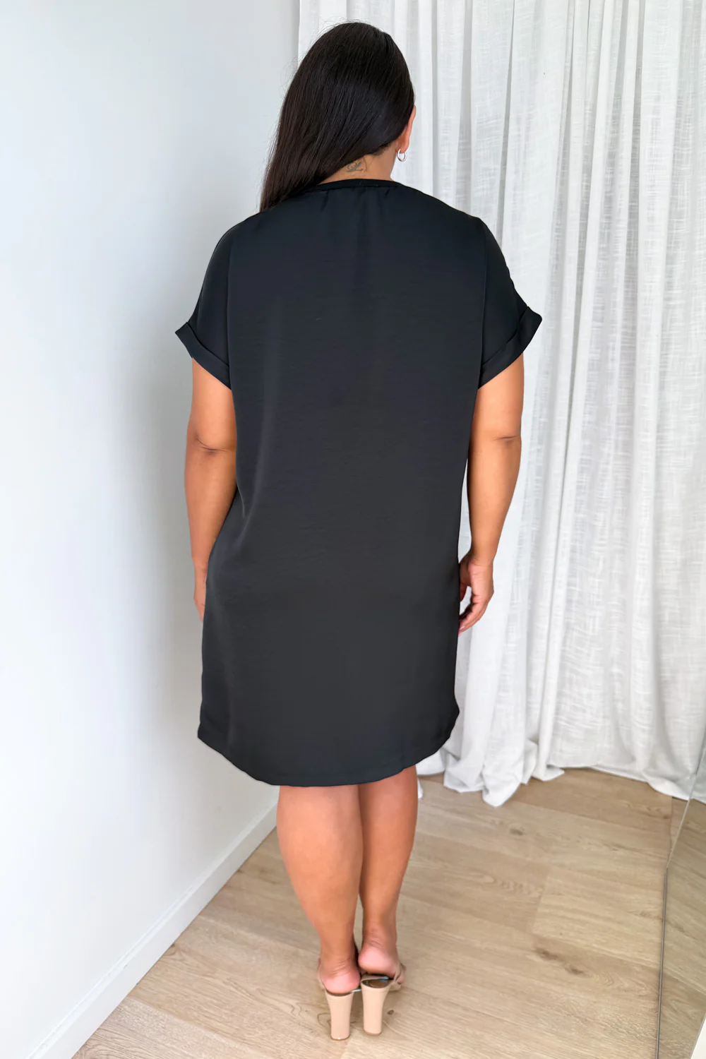 Kourtney T-Shirt Dress - Black - Image 9