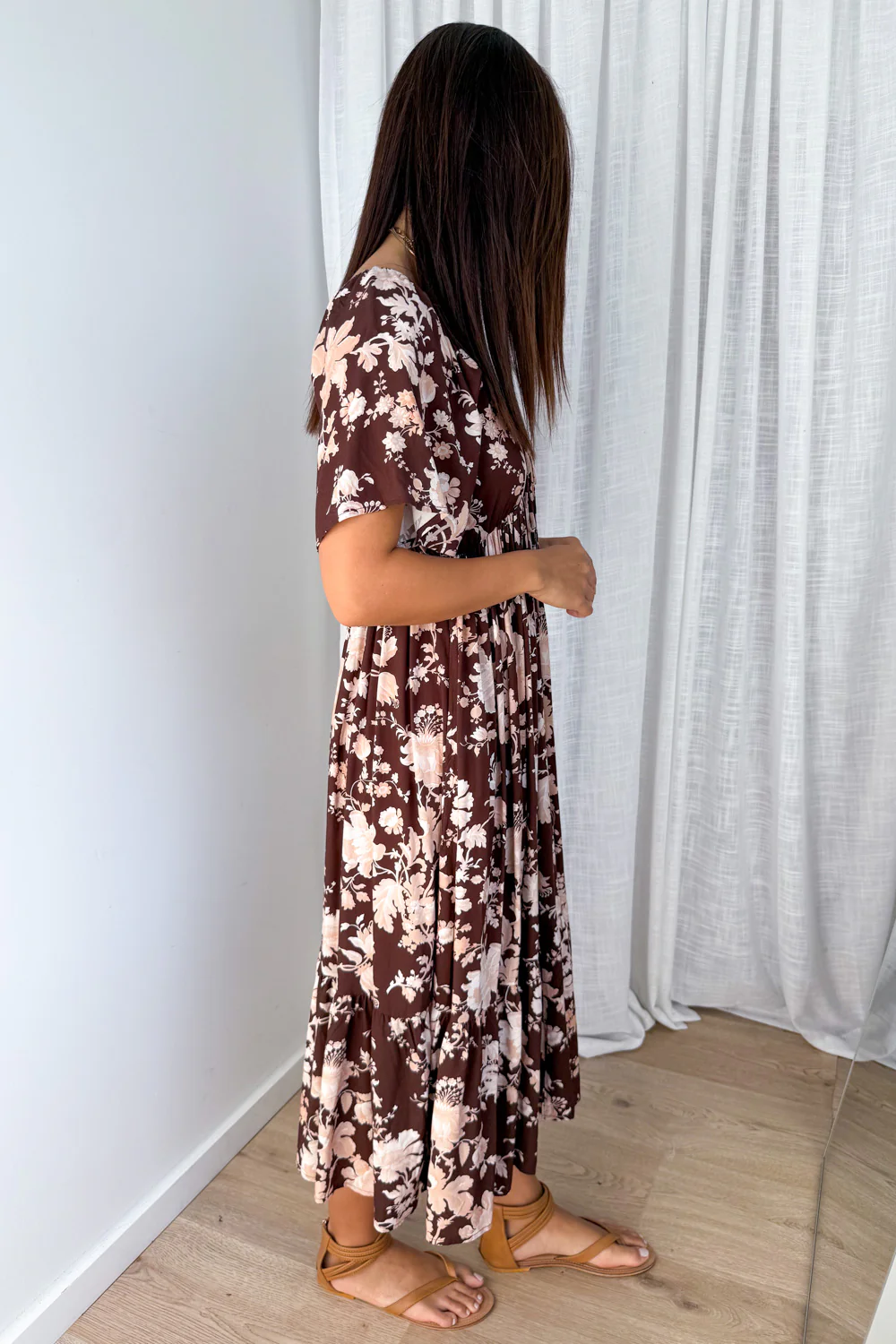 Kristina Dress - Chocolate Cream Floral - Image 4