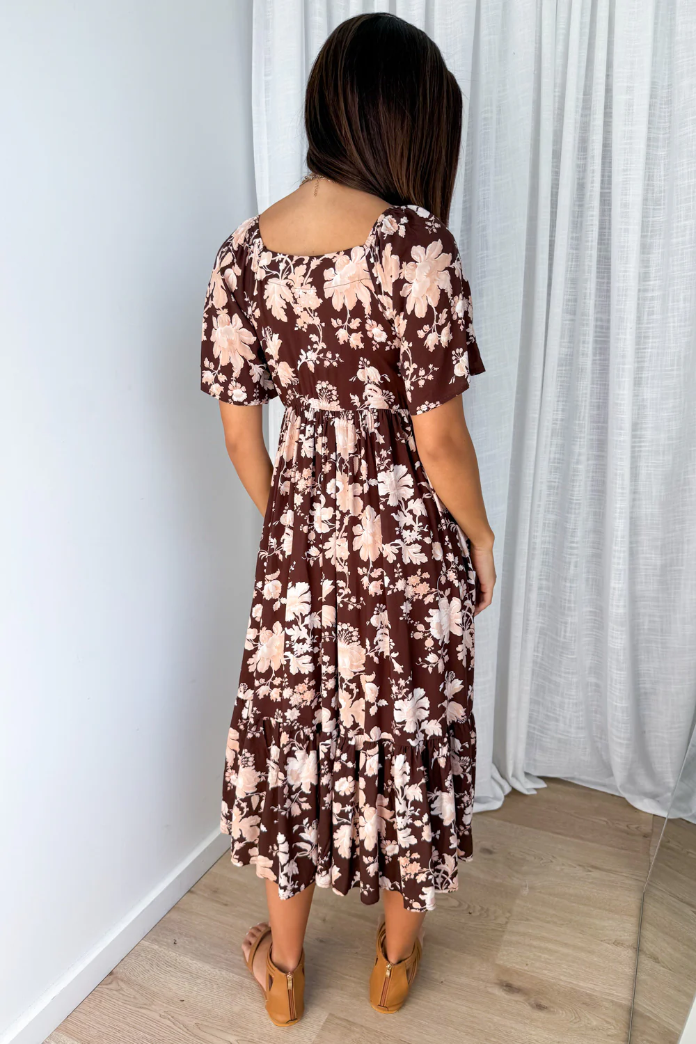Kristina Dress - Chocolate Cream Floral - Image 5
