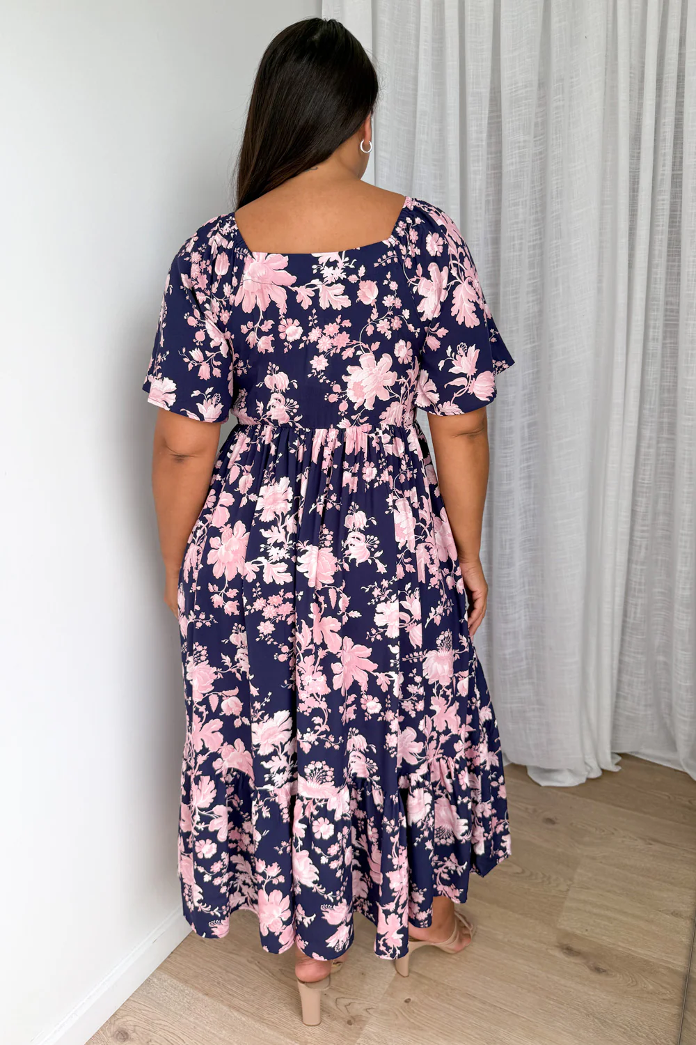 Kristina Dress - Navy Pink Floral - Image 10