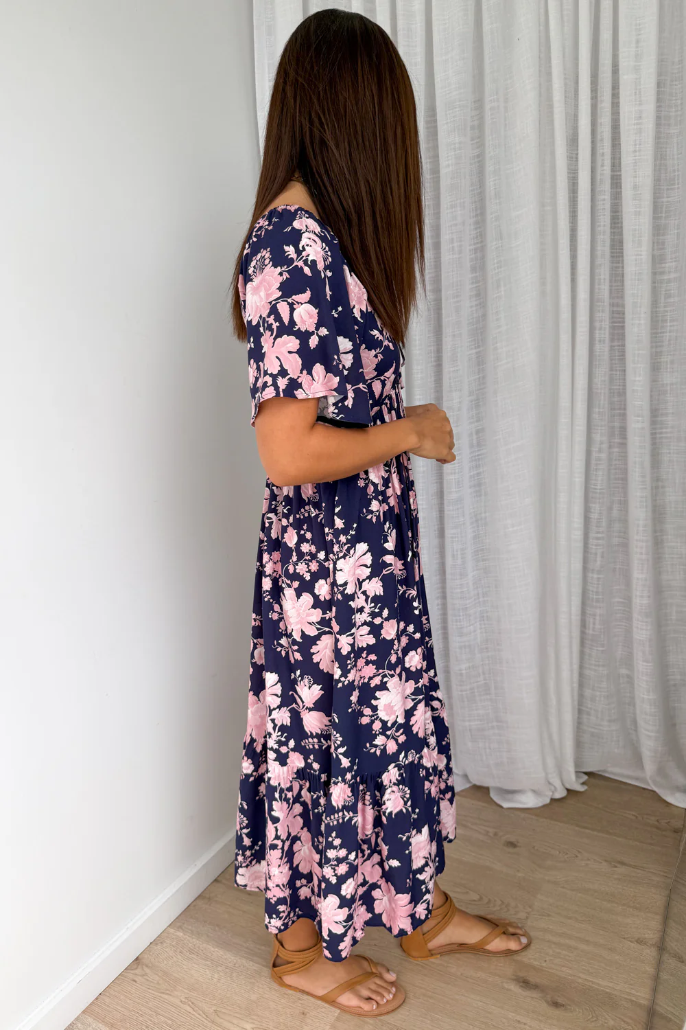 Kristina Dress - Navy Pink Floral - Image 4